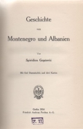 Gopčević Spiridion: Geschichte von Montenegro und Albanien